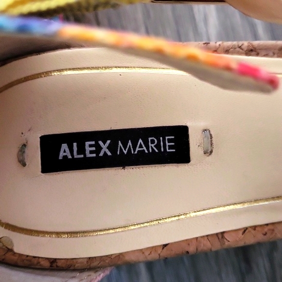 Alex Marie tie dye print wedge sandal with back zipper and adjustable buckle - Picture 8 of 12